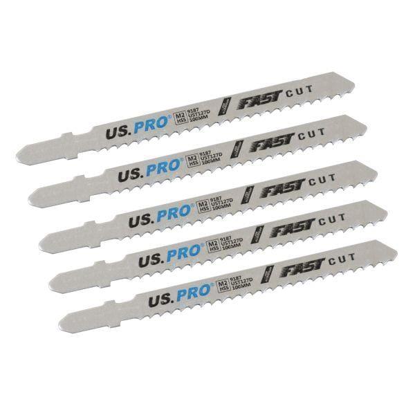 US PRO Tools 5pc UST127D 100mm 8TPI Jigsaw Blade For Aluminium 9187 - Tools 2U Direct SW