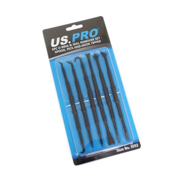 US PRO 6pc Long Reach Pick And Hook Set For O Rings Hoses Clips Seals 5037