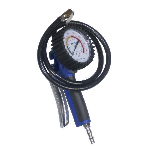 US PRO Tools Heavy Duty Long Reach Tyre Inflator With Gauge 0-170PSI 8817 - Tools 2U Direct SW
