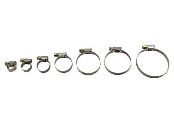 RESOLUT 70 Assorted 8 - 60mm zinc plated Steel Hose clamps (Jubilee clip style) 9115 - Tools 2U Direct SW