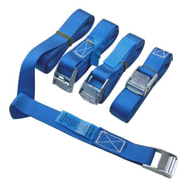 US PRO 4pc Cam Buckle Tie Down Straps Lorry Lashing Roof Rack Trailers