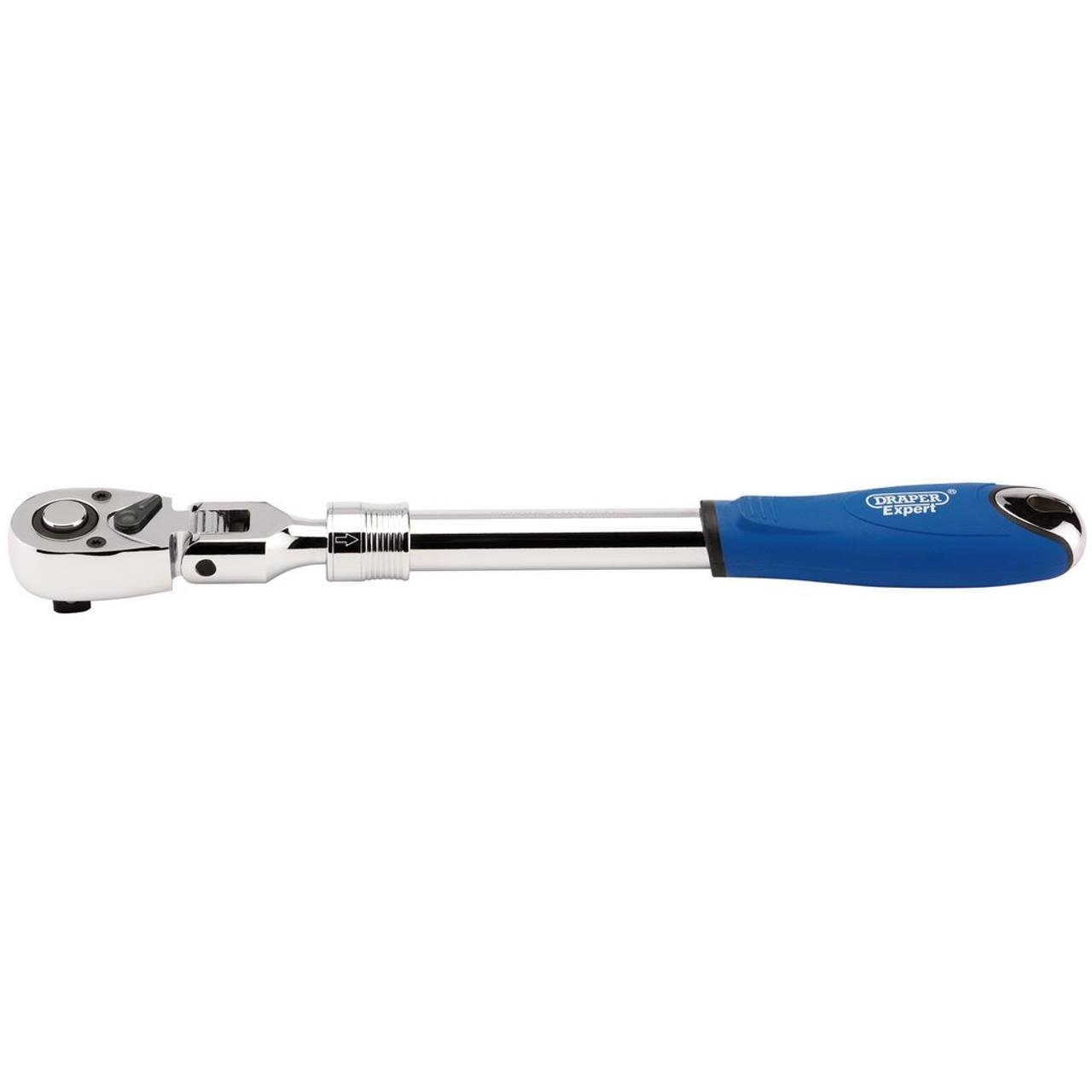 Draper Expert 1/2" Square Drive 72 Tooth Flexible Head Extending Reversible Ratchet 26817 - Tools 2U Direct SW