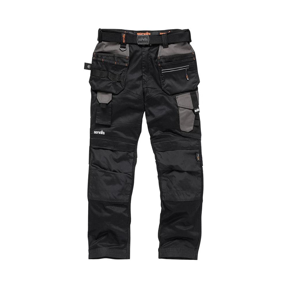 Scruffs Pro Flex Holster Trousers with Belt Black - Tools 2U Direct SW