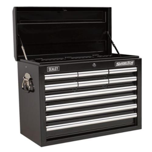 Sealey Superline Pro Topchest 10 Drawer with Ball-Bearing Slides - Black AP33109B - Tools 2U Direct SW