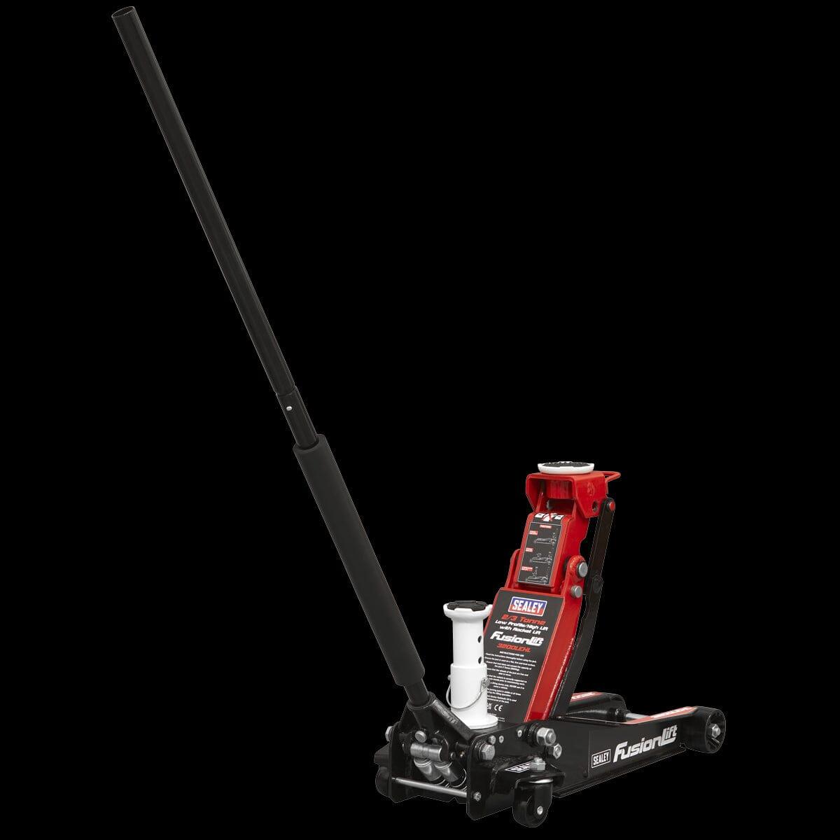 Sealey Trolley Jack 2/3 Tonne Low Profile/High Lift with Rocket Lift 3200LEHL - Tools 2U Direct SW