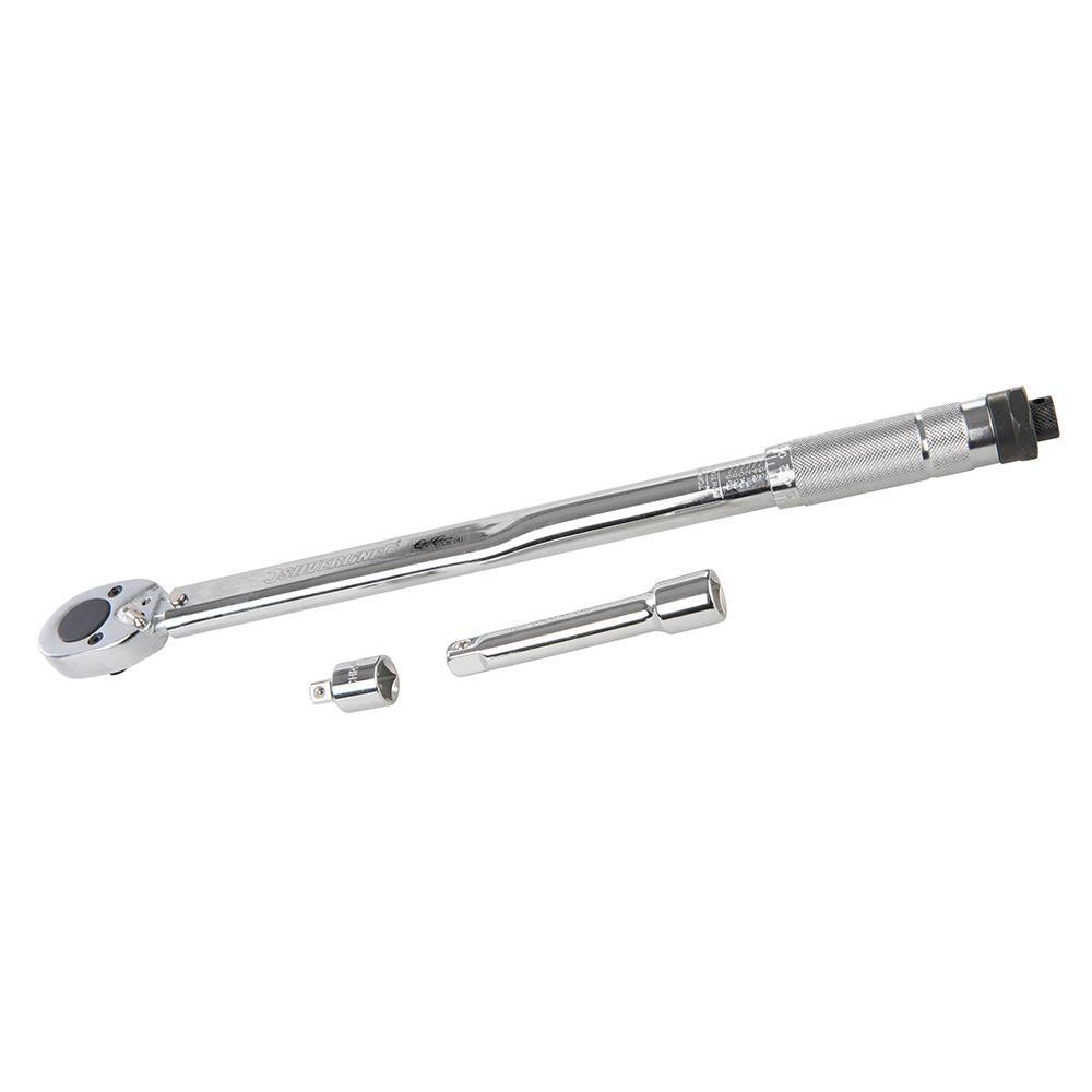 Silverline 42 - 210Nm Torque Wrench 1/2" Drive Socket Handle Mechanic - 633567 - Tools 2U Direct SW