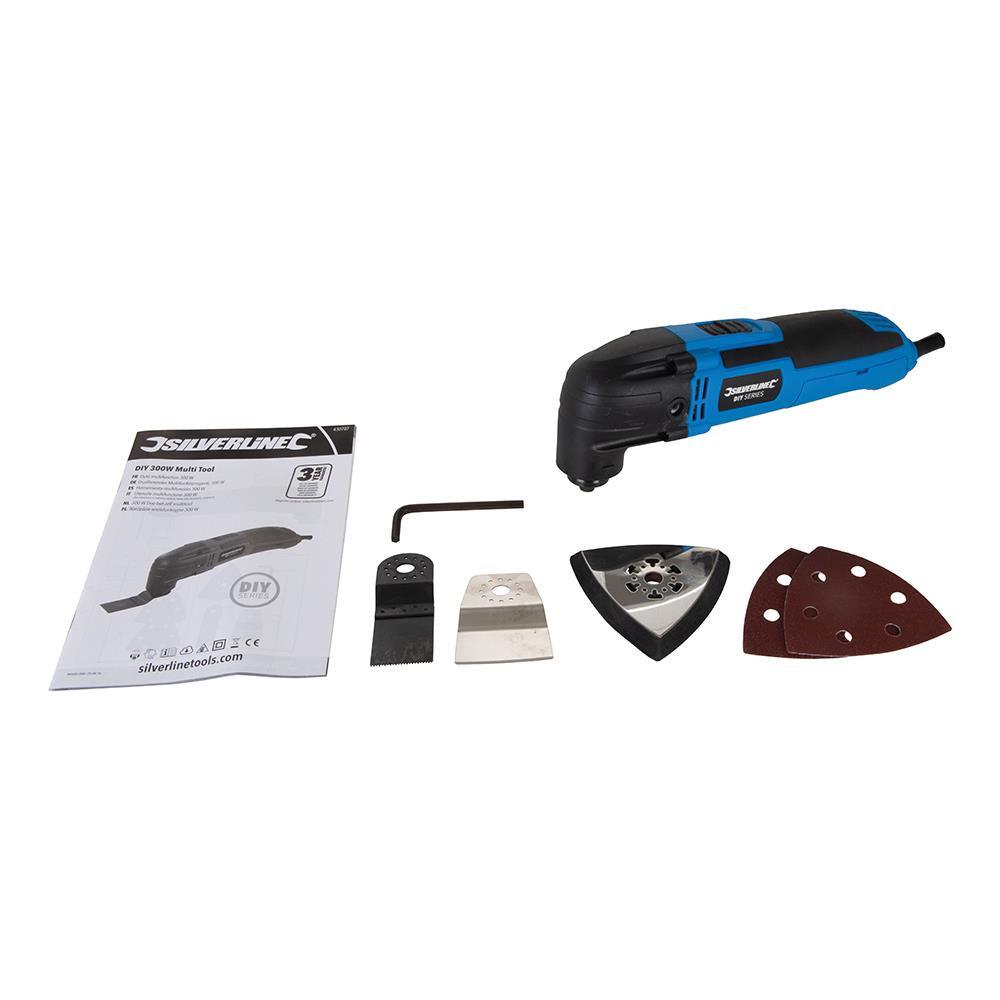 Silverline Multi Tool 300W Function Oscillating Sander Cutter Grinder 430787 - Tools 2U Direct SW