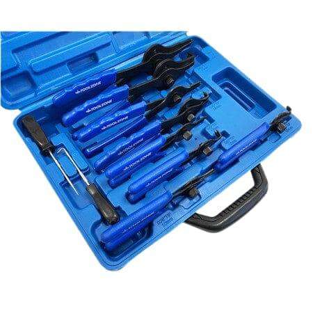 Toolzone 11PC Heavy Duty Internal & External Circlip Snap Ring Pliers Tool Set PL136 - Tools 2U Direct SW