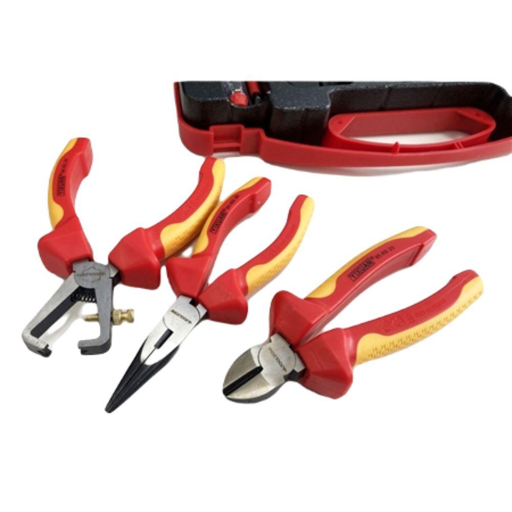 Toolzone 11PC VDE Electricians Tool Kit Cutters Strippers Screwdrivers Tapes SD301 - Tools 2U Direct SW