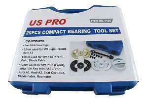 US PRO 20pc COMPACT BEARING TOOLS SET FOR VW, Skoda, Audi, Seat VAG GEN2 B6125 - Tools 2U Direct SW