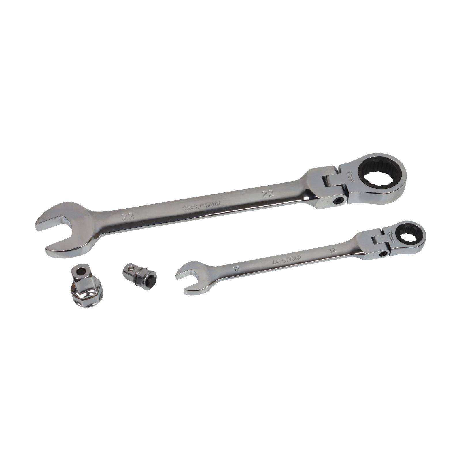 US PRO 20pc Metric Flex Gear Ratchet Combination Spanner Wrench Set 8 - 32mm 3985 - Tools 2U Direct SW