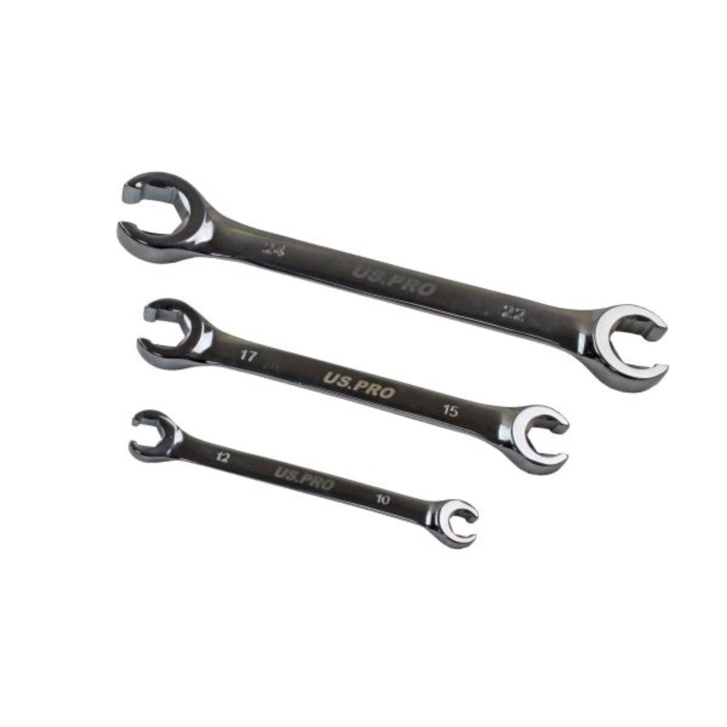 US PRO 6 Piece Metric 6 Point Flare Nut Spanner Wrench Set 8 - 24mm 2046 - Tools 2U Direct SW
