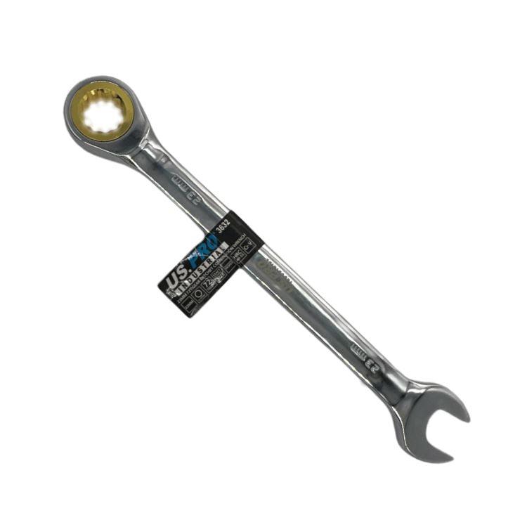 US PRO INDUSTRIAL 23mm Gear Ratchet Combination Spanner Wrench 72th 12 Point 3632 - Tools 2U Direct SW