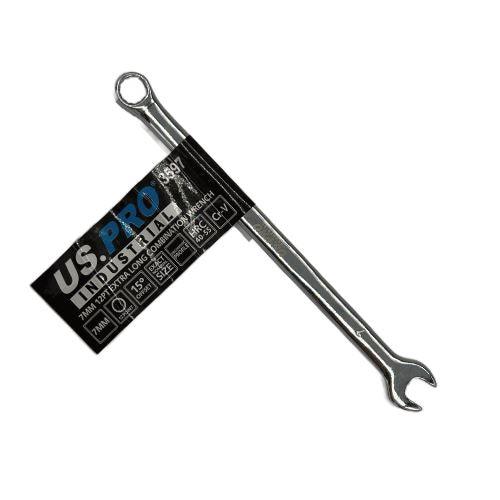 US PRO INDUSTRIAL 7mm 12pt Extra Long Combination Spanner Wrench 3597 - Tools 2U Direct SW