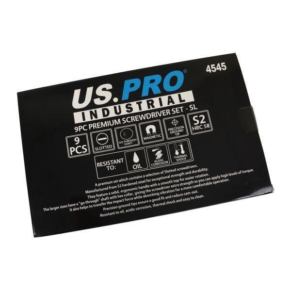 US PRO INDUSTRIAL 9pc Premium Screwdriver Set Slotted Screwdrivers 4545 - Tools 2U Direct SW