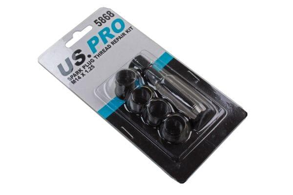 US PRO Spark Plug Thread Repair Kit M14 X 1.25 5868 - Tools 2U Direct SW