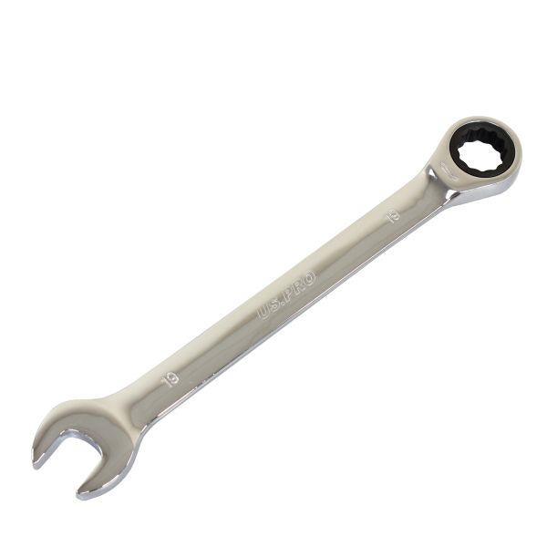 US PRO Tools 19mm Ratchet Spanner Wrench 72 Teeth Open & Ring End Wrench 3580 - Tools 2U Direct SW