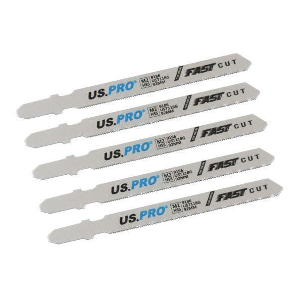 US PRO Tools 5pc UST118G 92mm 32TPI Jigsaw Blade For Metal 9186 - Tools 2U Direct SW