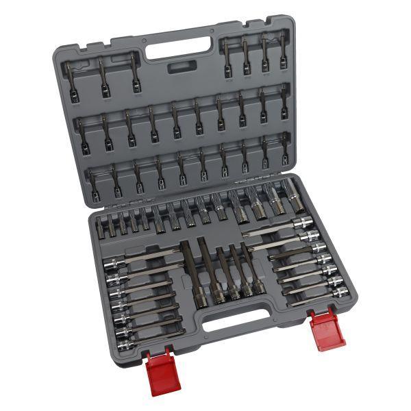 US PRO Tools 60PC 1/4", 3/8" & 1/2" Star, Tamper Star, Star Plus & E-Star Bit Socket Set 7554 - Tools 2U Direct SW