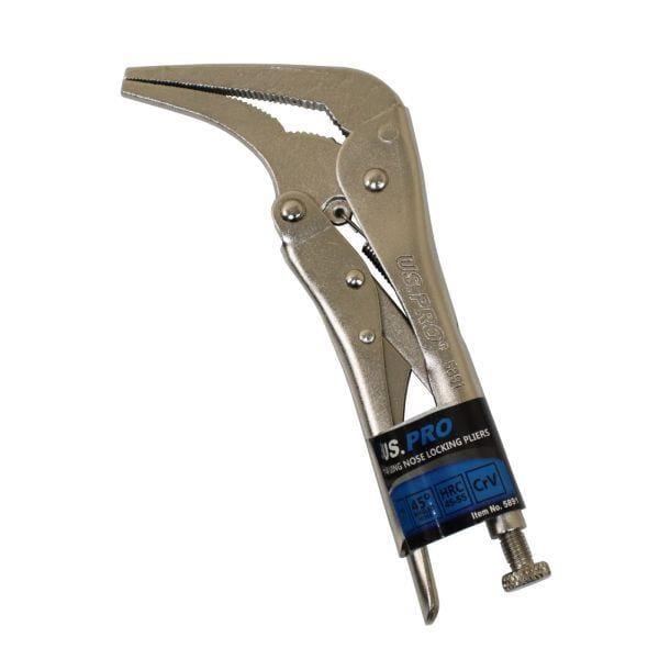 US PRO Tools 7 Inch 45° Long Nose Locking Pliers Mole Grips 5891 - Tools 2U Direct SW