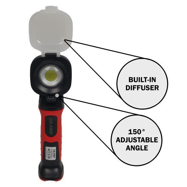 US PRO Tools Directional Work Light With Anti-Glare Cover 1000 lumens 5472 - Tools 2U Direct SW