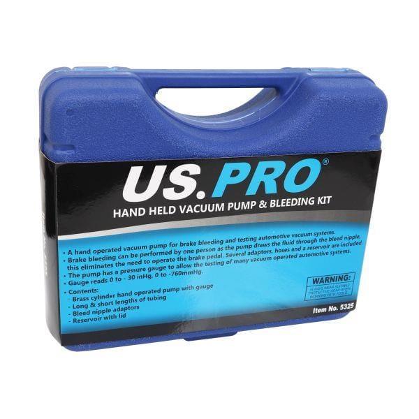 US PRO Tools Hand Held Vacuum Pump & Brake Bleeding Kit 5325 - Tools 2U Direct SW