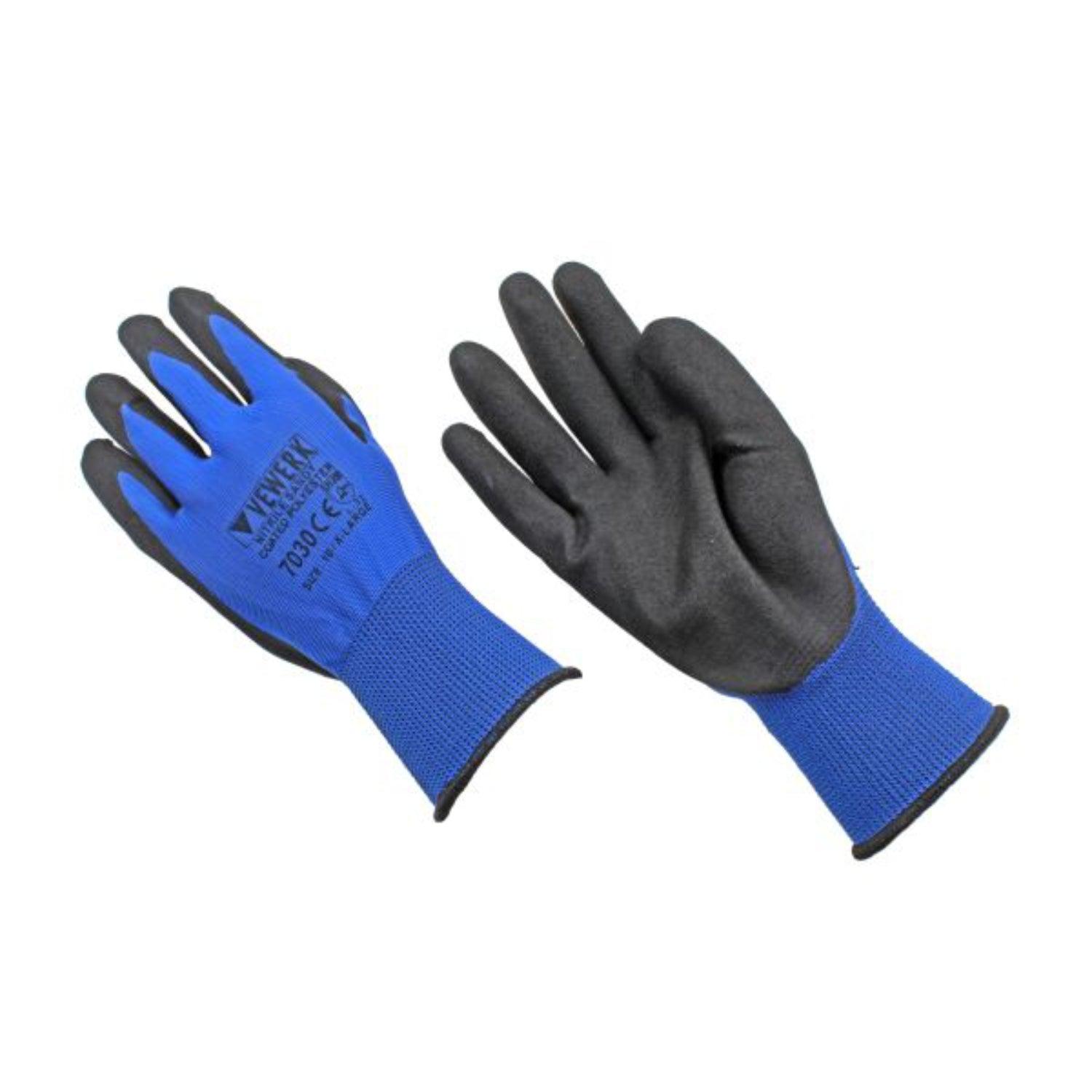 VEWERK Sandy Nitrile Coated Polyester Gloves Size 10/XL Pack Of 12 7030 - Tools 2U Direct SW