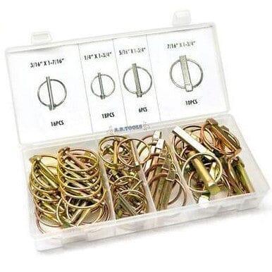 Swpeet 50Pcs 4 Sizes Spring-Loaded Lynch Pin Linch Pin and