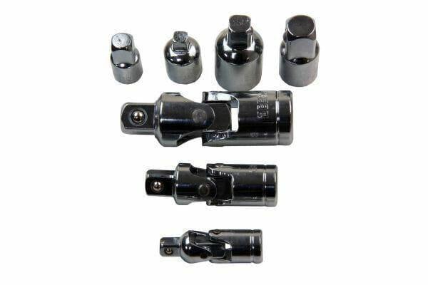 Bergen 7 Piece Universal Joint & Socket Wrench Adaptor Set 1258 - Tools 2U Direct SW