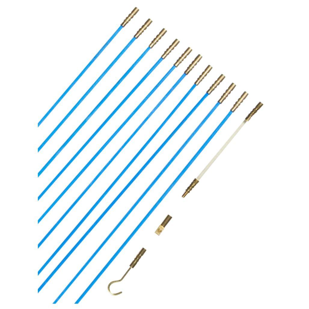 BlueSpot 10 x 330mm Cable Access Kit Rods Electricians Puller Rods 60010 - Tools 2U Direct SW