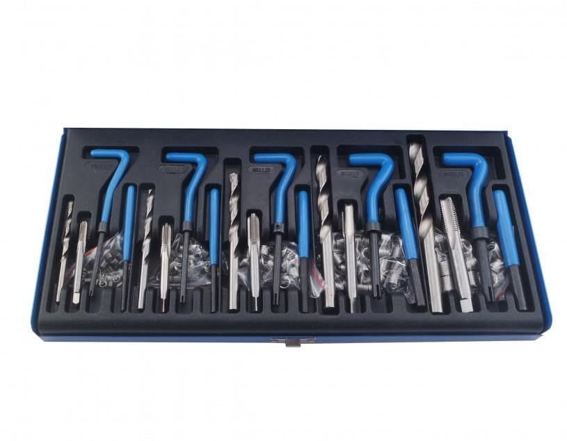BlueSpot 131pc Thread Repair Kit Helicoil Set Restore Replacement Tool M5-M12 22310 - Tools 2U Direct SW