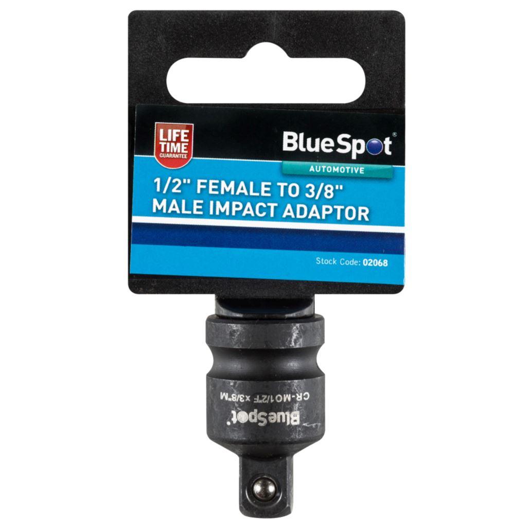 BlueSpot Impact Socket Adaptor Step Up Adapter 1/2" Inch F to 3/8" Inch M 02068 - Tools 2U Direct SW