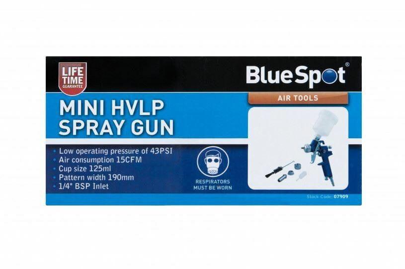 BlueSpot Mini HVLP Spray Gun 125ml 0.8mm Nozzle 07909 - Tools 2U Direct SW