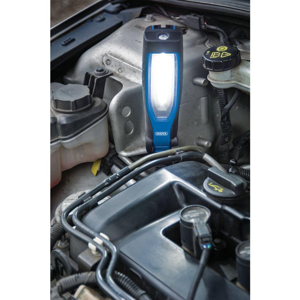 Draper 7W COB LED Rechargeable Inspection Lamp Work Light 700 Lumens Blue 11758 - Tools 2U Direct SW
