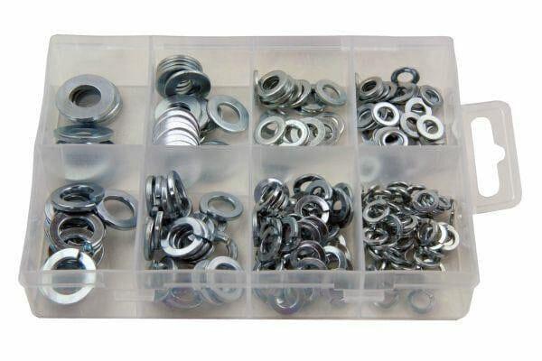 Resolut 210 Piece Assorted Spring & Flat Steel Washers 2952 - Tools 2U Direct SW