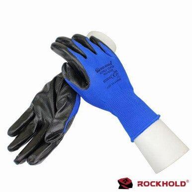 ROCKHOLD 12 Pairs Nitrile Coated Gloves Size 10/XL Hard Wearing 90006 - Tools 2U Direct SW