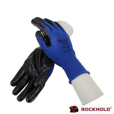 ROCKHOLD 12 Pairs Nitrile Coated Gloves Size 11/XXL Hard Wearing 90007 - Tools 2U Direct SW