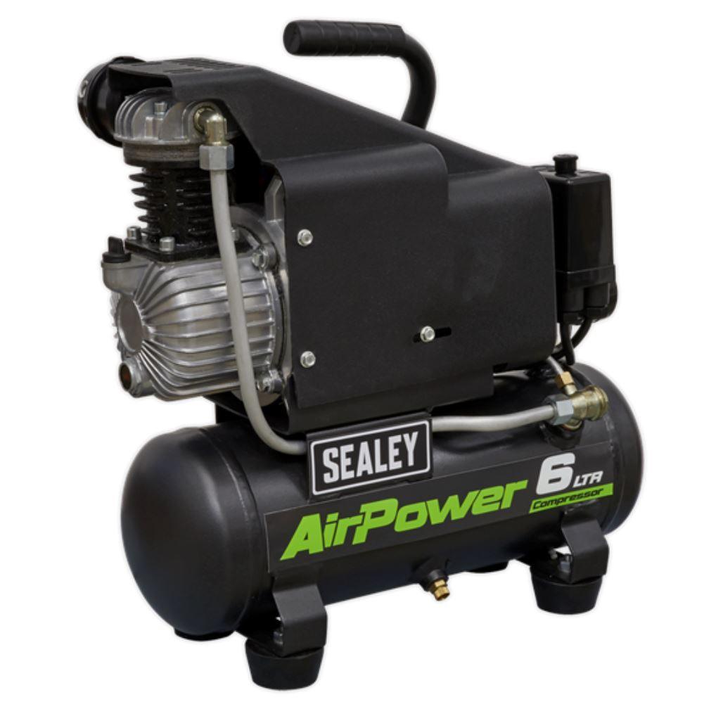 Sealey Air Compressor 6L Direct Drive 1hp SAC0610E - Tools 2U Direct SW