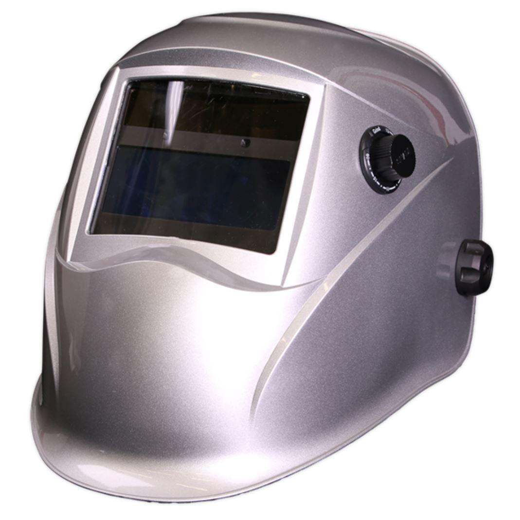 Sealey Auto Darkening Welding Helmet Shade 9-13 - Silver PWH613 - Tools 2U Direct SW