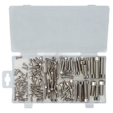 Toolzone 106 Piece Assorted Stainless Steel Socket Screws Metric Hex Cap Bolts HW207 - Tools 2U Direct SW