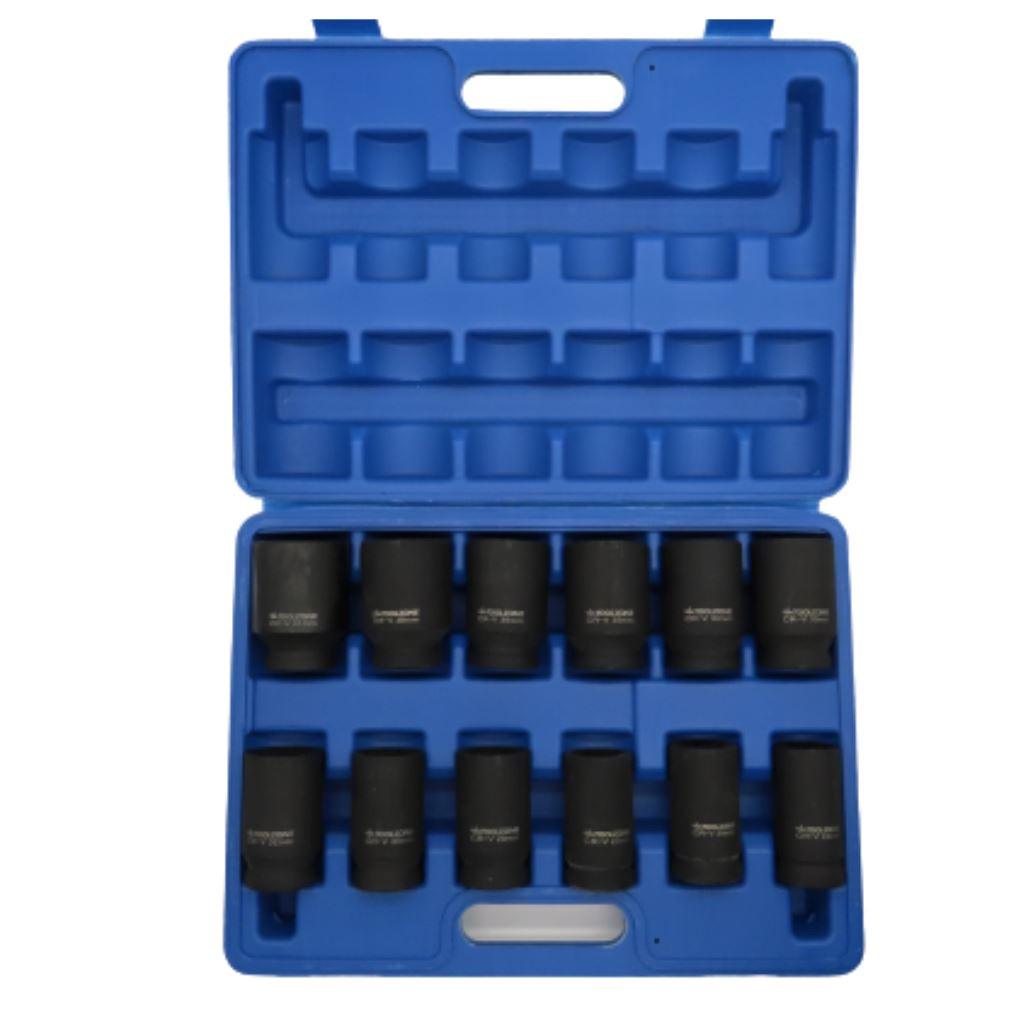 Toolzone 12pc 3/4" DR 6 Point Deep Impact Sockets Set 24 - 41mm SS235 - Tools 2U Direct SW