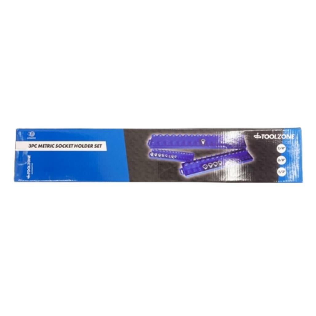 Toolzone 3pc Metric Socket Storage Rack Tray For 1/4"-3/8"-1/2" Sockets SS013 - Tools 2U Direct SW