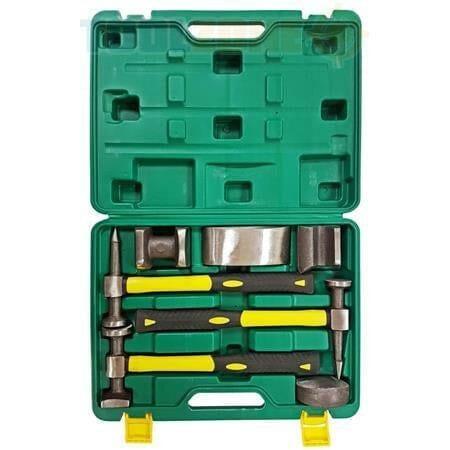 Toolzone 7 Piece Fibre Handle Body Repair Kit Dent Panel Beating Hammer Dolly AU232 - Tools 2U Direct SW