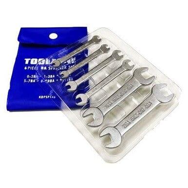 Toolzone Elite 6pc BA Spanner Set Precision Open Ended Wrench 0BA - 11BA SP146 - Tools 2U Direct SW
