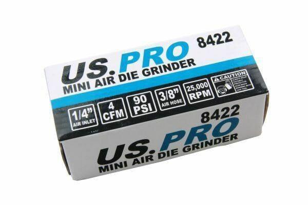 US PRO 1/4" Mini Air Die Grinder 8422 - Tools 2U Direct SW