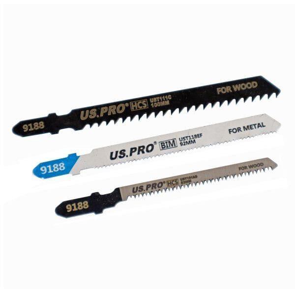US PRO 14PC Assorted Jigsaw Blade Set For Metal & Wood 9188 - Tools 2U Direct SW