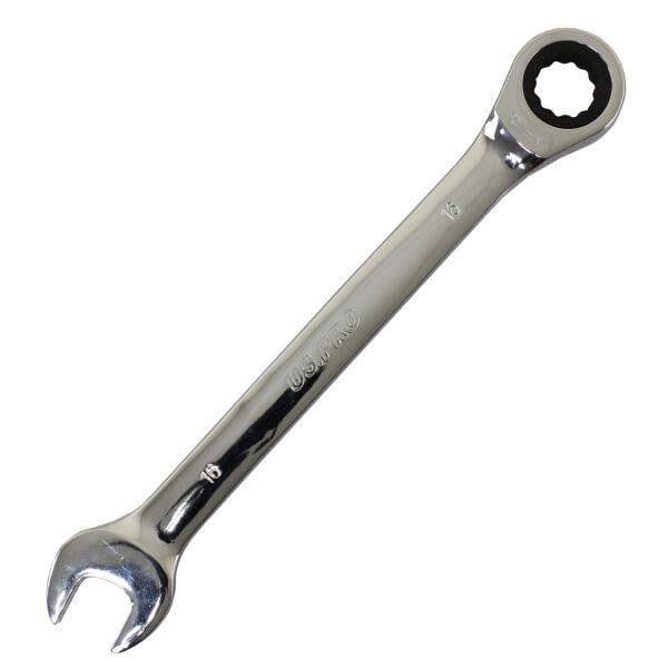 US PRO 16mm Ratchet Spanner Wrench 72 Teeth Open & Ring End Wrench 3577 - Tools 2U Direct SW