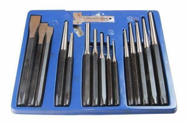 US PRO 16pc Punch & Chisel Set Cold Chisels Center Punch PIN Punch Taper Punch 2071 - Tools 2U Direct SW