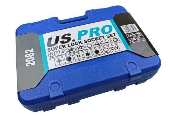 US PRO 172 Piece Metric 1/4 - 3/8 - 1/2" Drive Superlock Socket Set 2082 - Tools 2U Direct SW