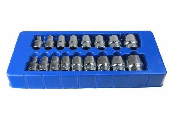 US PRO 17pc 1/2 dr Shallow Sockets 12 Point 10-30mm 1395 - Tools 2U Direct SW